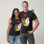 Brown Beer Cony Bunny Rabbit Duck We houden van je T-shirt (Unisex)
