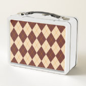 Brown Beige Autumn Herfst Argyle Diamond Pattern (Achterkant)