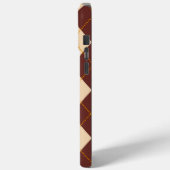 Brown Beige Autumn Herfst Argyle Diamond Pattern Case-Mate iPhone Case (Achterkant / Links)