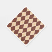 Brown Beige Autumn Herfst Argyle Diamond Pattern Servet (Hoek)