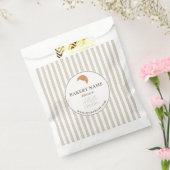 Brown Beige Bakery Logo Product Packaging Bag Bedankzakje (Gezegeld)
