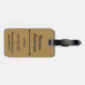 Brown Beige Black Color Combination Bagagelabel (Achterkant horizontaal)