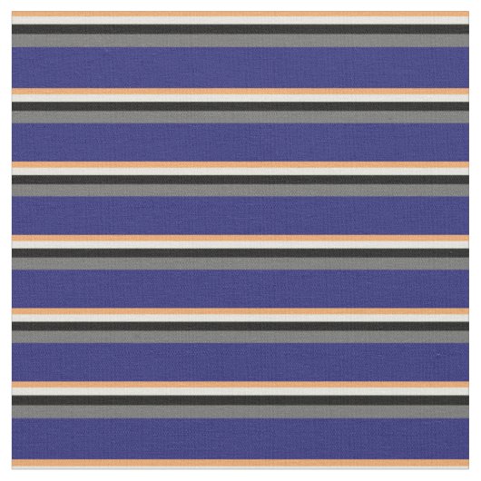 Brown, Beige, Black, Dim Grey en Midnight Blue Stof (Close Up)