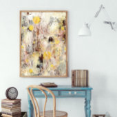 Brown Beige Contemporary Abstract Art Poster