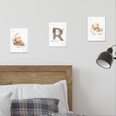 Brown Beige Teddy Bear Nursery Wall Art Sets (Slaapkamer)