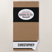 Brown Belt BJJ Kwaliteit Sinds 1925 Gym Dojo Strandlaken (Voorkant)