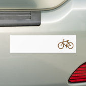 Brown Bike Bumpersticker (Op auto)