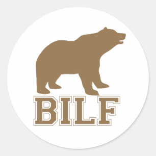 BROWN BILF RONDE STICKER