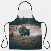 BROWN BISON OP BROWN GRASS FIELD TIJDENS DAG SCHORT (Voorkant)