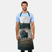 BROWN BISON OP BROWN GRASS FIELD TIJDENS DAG SCHORT (Gedragen)