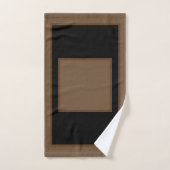 Brown Black Block Pattered Bath Towel Set Bad Handdoek (Handdoek)