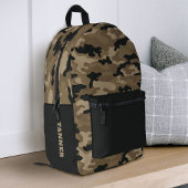 Brown Black Camoflauge Boys School Bedrukte Rugzak