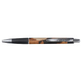 Brown Black Cream Faux Cow Print Pen (Achterkant)