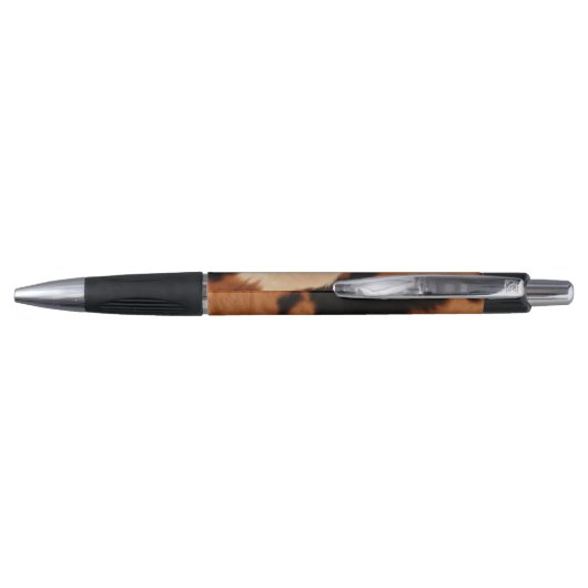 Brown Black Cream Faux Cow Print Pen (Achterkant)