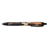 Brown Black Cream Faux Cow Print Zwarte Inkt Pen (Bodem)