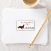 Brown Black Dachshund Home Return Label (Insitu)