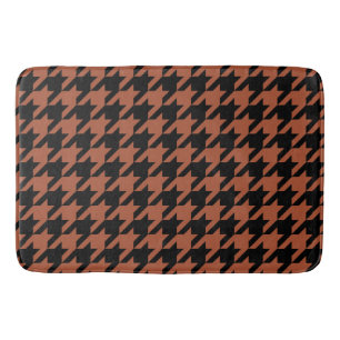 Brown Black Houndstooth Check Badmat