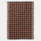 Brown Black Houndstooth Check Deken (Voorkant Verticaal)