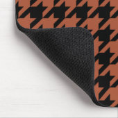 Brown Black Houndstooth Check Muismat (Hoek)