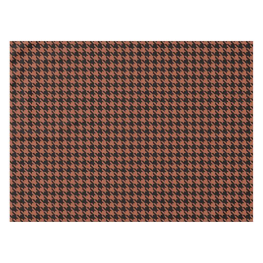 Brown Black Houndstooth Check Tafelkleed (Voorkant (Horizontaal))