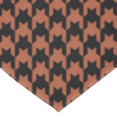 Brown Black Houndstooth Check Tafelkleed (Gekanteld)