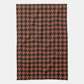 Brown Black Houndstooth Check Theedoek (Verticaal)