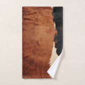Brown Black Southwest Faux Koeienhuid Bad Handdoek (Handdoek)