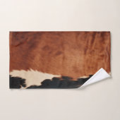 Brown Black Southwest Faux Koeienhuid Bad Handdoek (Handdoek)