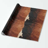 Brown Black Southwest Faux Koeienhuid Cadeaupapier (Uitgerold)