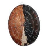 Brown Black Southwest Faux Koeienhuid Dartbord (Voorkant Rechts)