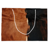 Brown Black Southwest Faux Koeienhuid Groot Cadeauzakje (Achterkant)