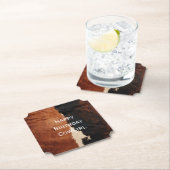 Brown Black Southwest Faux Koeienhuid Kartonnen Onderzetters (Insitu)