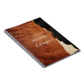 Brown Black Southwest Faux Koeienhuid Notitieboek (Rechterzijde)