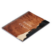 Brown Black Southwest Faux Koeienhuid Notitieboek (Linkerzijde)