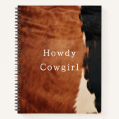 Brown Black Southwest Faux Koeienhuid Notitieboek (Voorkant)