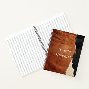 Brown Black Southwest Faux Koeienhuid Notitieboek