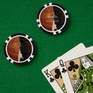 Brown Black Southwest Faux Koeienhuid Poker Chips
