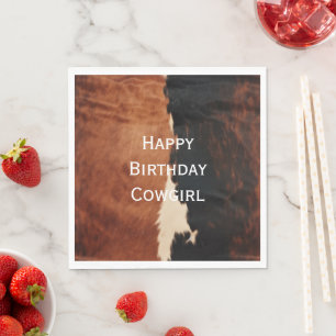 Brown Black Southwest Faux Koeienhuid Servet