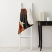 Brown Black Southwest Faux Koeienhuid Sherpa Deken (In situ)