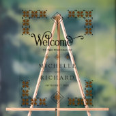 Brown Black Ukrainian Wedding Welcome Acryl Bord (Neutraal)