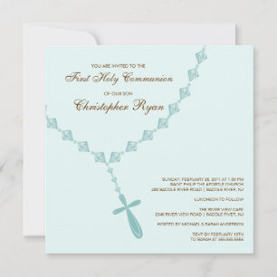 Brown Blue Rosary First Heilige Communauteit Uitno Kaart