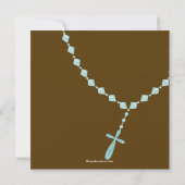 Brown Blue Rosary First Heilige Communauteit Uitno Kaart (Achterkant)