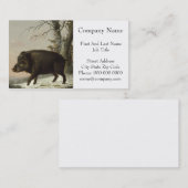  Brown Boar Hunting Schilderij, Wildlife Art Visitekaartje (Voorkant / Achterkant)