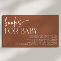 Brown Boho Bohemian Baby shower boeken voor Baby