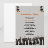 Brown Boho Bohemian minimale afstudeerfeest Kaart (Voorkant / Achterkant)