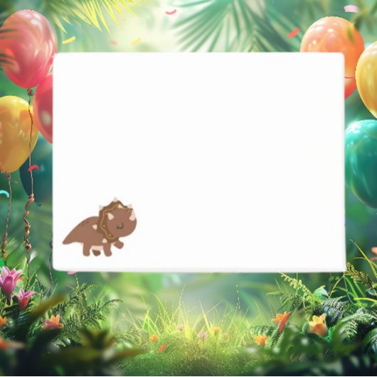 Brown Boho Dinosaur Post-it® Notes