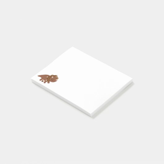 Brown Boho Dinosaur Post-it® Notes (Schuin)