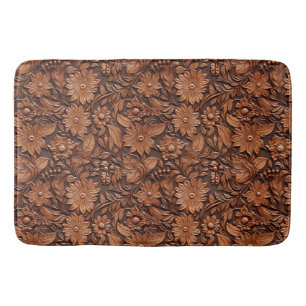 Brown Boho Floral Badmat