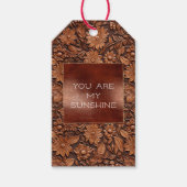 Brown Boho Floral Cadeaulabel (Voorkant)