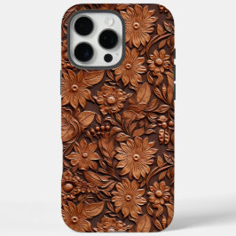 Brown Boho Floral Case-Mate iPhone 14 Pro Hoesje